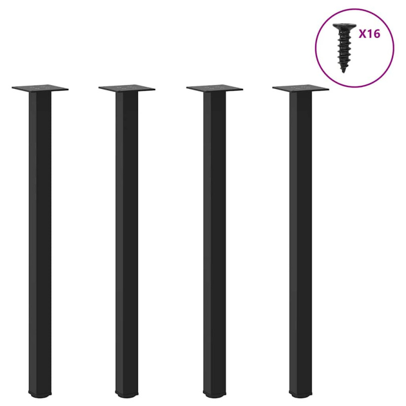 Picioare masă consolă, 4 buc., negru, 72-74 cm, oțel - WOODBB2426 Picioare masă consolă, 4 buc., negru, 72-74 cm, oțel - WOODBB2426