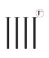 Picioare masă consolă, 4 buc., negru, 72-74 cm, oțel - WOODBB2426 Picioare masă consolă, 4 buc., negru, 72-74 cm, oțel - WOODBB2426