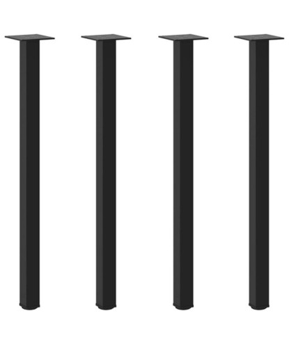 Picioare masă consolă, 4 buc., negru, 72-74 cm, oțel - WOODBB2426