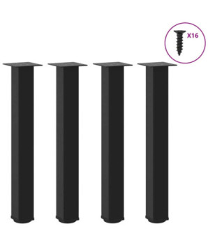 Picioare masă consolă, 4 buc., negru, 72-74 cm, oțel - WOODBB2427