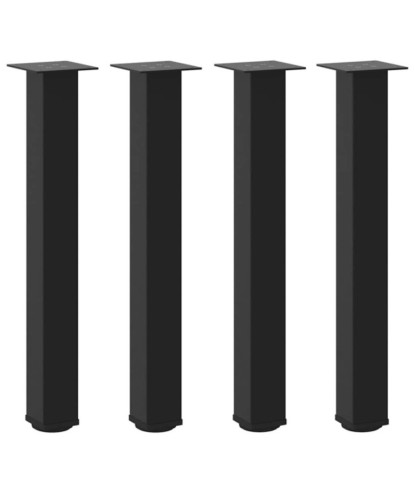 Picioare masă consolă, 4 buc., negru, 72-74 cm, oțel - WOODBB2427