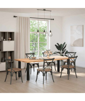 Picioare masă consolă, 4 buc., negru, 72-74 cm, oțel - WOODBB2427