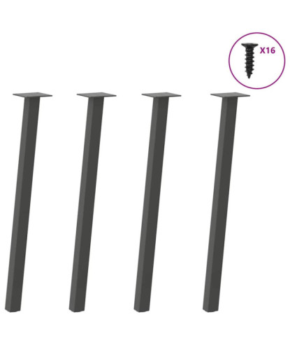 Picioare masă consolă, antracit, 4 buc., 72 cm, oțel - WOODBB2429