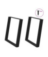 Picioare de masă în formă de U, 2 buc., negru, 70x(72-73) cm, oțel - WOODBB2430 Picioare de masă în formă de U, 2 buc., negru, 70x(72-73) cm, oțel - WOODBB2430