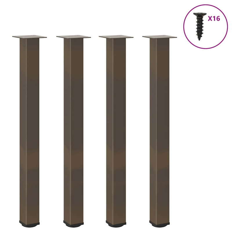 Picioare de masă de bar, 4 buc., oțel natural, 90-92 cm - WOODBB2431 Picioare de masă de bar, 4 buc., oțel natural, 90-92 cm - WOODBB2431