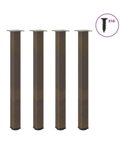 Picioare de masă de bar, 4 buc., oțel natural, 90-92 cm - WOODBB2431