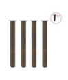 Picioare de masă de bar, 4 buc., oțel natural, 90-92 cm - WOODBB2431 Picioare de masă de bar, 4 buc., oțel natural, 90-92 cm - WOODBB2431
