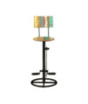 Scaune masă bar multicolor vintage, din lemn masiv reciclat, cu spătar, 2 buc. Scaune masă bar multicolor vintage, din lemn masiv reciclat, cu spătar, 2 buc.