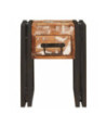 Măsuță laterală 30 x 30 x 40 cm Lemn reciclat solid și metal, cu aspect rustic, cu aspect industrial - WOODBB2432 Măsuță laterală 30 x 30 x 40 cm Lemn reciclat solid și metal, cu aspect rustic, cu aspect industrial - WOODBB2432