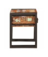 Măsuță laterală 30 x 30 x 40 cm Lemn reciclat solid și metal, cu aspect rustic, cu aspect industrial - WOODBB2432 Măsuță laterală 30 x 30 x 40 cm Lemn reciclat solid și metal, cu aspect rustic, cu aspect industrial - WOODBB2432