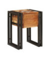 Măsuță laterală 30 x 30 x 40 cm Lemn reciclat solid și metal, cu aspect rustic, cu aspect industrial - WOODBB2432 Măsuță laterală 30 x 30 x 40 cm Lemn reciclat solid și metal, cu aspect rustic, cu aspect industrial - WOODBB2432