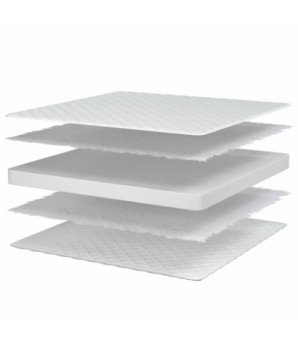 Saltea din spumă cu memorie, alb, 200x200x17 cm, moale - WOODBB2434
