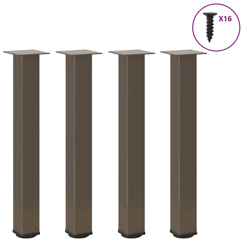 Picioare masă consolă, 4 buc., oțel natural, 72-74 cm - WOODBB2438