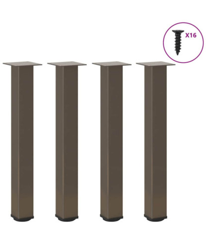 Picioare masă consolă, 4 buc., oțel natural, 72-74 cm - WOODBB2438
