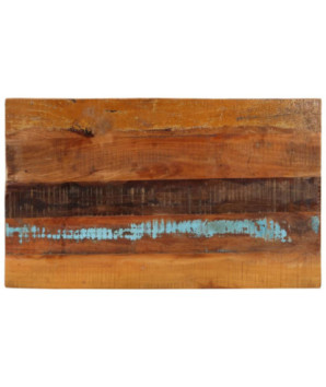 Blat masă rustic din lemn masiv reciclat, dreptunghiulară, 100 x 60 cm