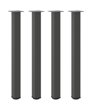 Picioare de masă de bar, antracit, 4 buc., 90-92 cm, oțel - WOODBB2439
