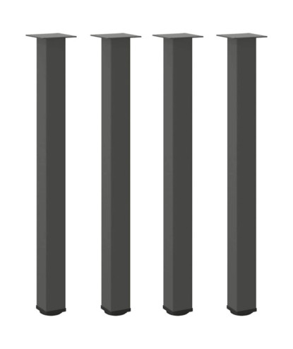 Picioare de masă de bar, antracit, 4 buc., 90-92 cm, oțel - WOODBB2439