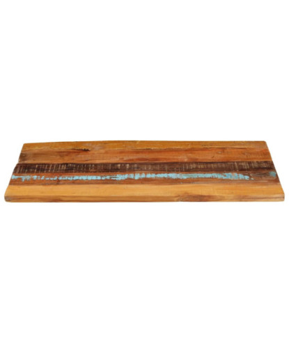 Blat masă rustic din lemn masiv reciclat, dreptunghiulară, 100 x 60 cm