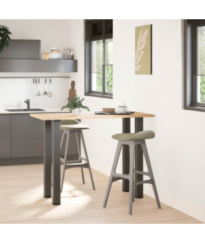 Picioare de masă de bar, antracit, 4 buc., 90-92 cm, oțel - WOODBB2439