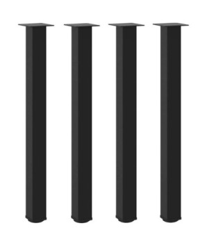 Picioare de masă de bar, 4 buc., negru, 100-102 cm, oțel - WOODBB2440