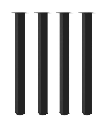 Picioare de masă de bar, 4 buc., negru, 110-112 cm, oțel - WOODBB2441