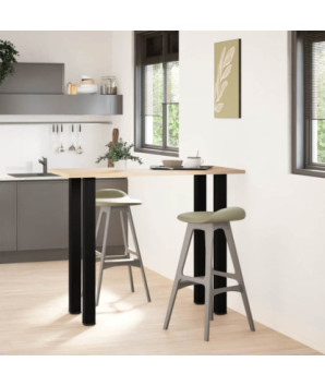 Picioare de masă de bar, 4 buc., negru, 110-112 cm, oțel - WOODBB2441
