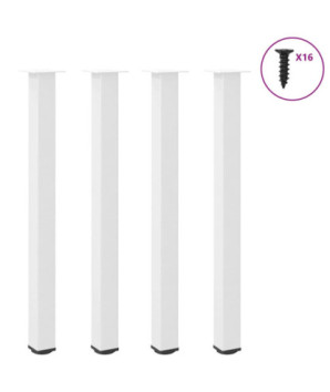 Picioare de masă de bar, 4 buc., alb, 110-112 cm, oțel - WOODBB2442