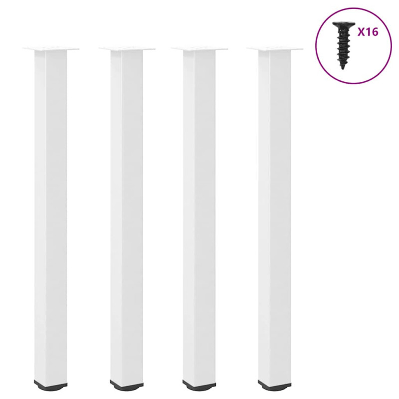 Picioare de masă de bar, 4 buc., alb, 110-112 cm, oțel - WOODBB2442 Picioare de masă de bar, 4 buc., alb, 110-112 cm, oțel - WOODBB2442