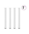 Picioare de masă de bar, 4 buc., alb, 110-112 cm, oțel - WOODBB2442 Picioare de masă de bar, 4 buc., alb, 110-112 cm, oțel - WOODBB2442