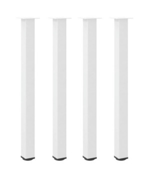Picioare de masă de bar, 4 buc., alb, 110-112 cm, oțel - WOODBB2442