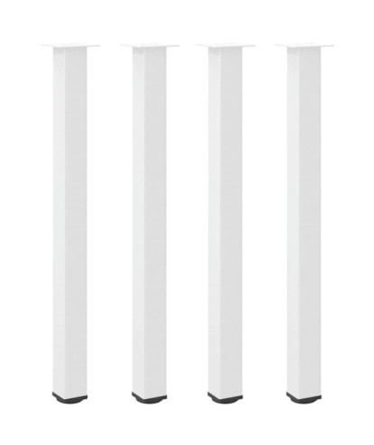 Picioare de masă de bar, 4 buc., alb, 110-112 cm, oțel - WOODBB2442