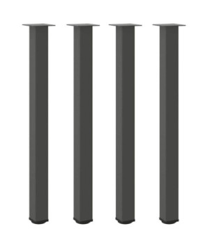 Picioare de masă de bar, antracit, 4 buc., 110-112 cm, oțel - WOODBB2443