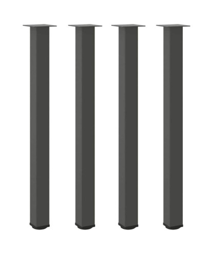 Picioare de masă de bar, antracit, 4 buc., 110-112 cm, oțel - WOODBB2443