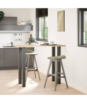 Picioare de masă de bar, antracit, 4 buc., 110-112 cm, oțel - WOODBB2443