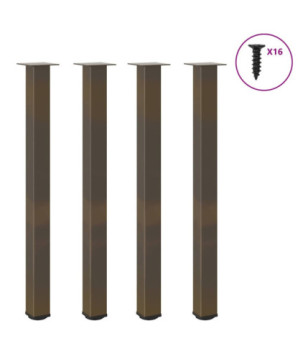 Picioare de masă de bar, 4 buc., oțel natural, 110-112 cm - WOODBB2444