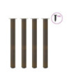Picioare de masă de bar, 4 buc., oțel natural, 110-112 cm - WOODBB2444