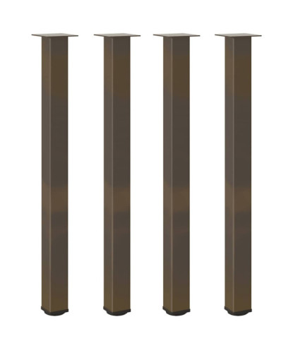 Picioare de masă de bar, 4 buc., oțel natural, 110-112 cm - WOODBB2444