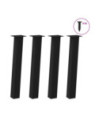 Picioare masă consolă, 4 buc., negru, 72 cm, oțel - WOODBB2446