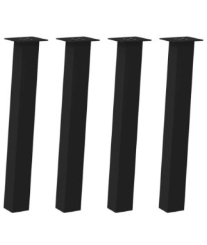 Picioare masă consolă, 4 buc., negru, 72 cm, oțel - WOODBB2446