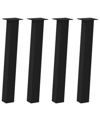 Picioare masă consolă, 4 buc., negru, 72 cm, oțel - WOODBB2446