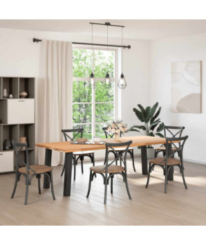 Picioare masă consolă, 4 buc., negru, 72 cm, oțel - WOODBB2446