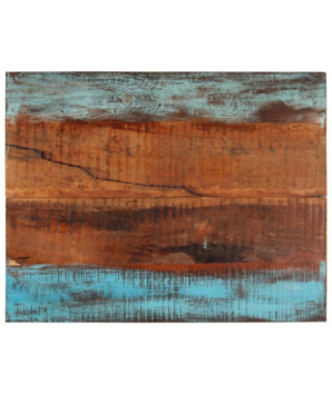Blat masă rustic din lemn masiv reciclat, dreptunghiulară, 70x90 cm