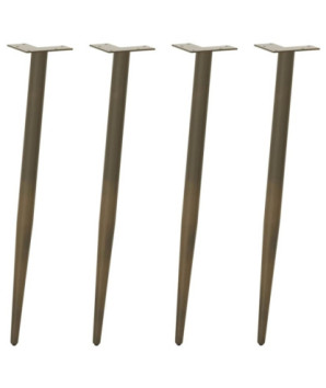Picioare de masă consolă formă conică, 4 buc., oțel natural, 72-73 cm - WOODBB2450