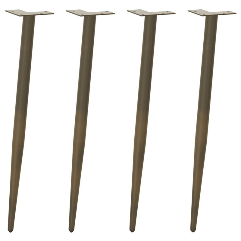 Picioare de masă consolă formă conică, 4 buc., oțel natural, 72-73 cm - WOODBB2450