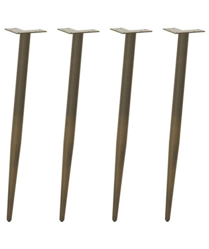 Picioare de masă consolă formă conică, 4 buc., oțel natural, 72-73 cm - WOODBB2450