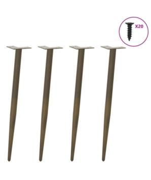 Picioare de masă consolă formă conică, 4 buc., oțel natural, 72-73 cm - WOODBB2450