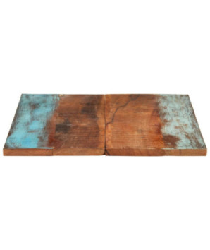 Blat masă rustic din lemn masiv reciclat, dreptunghiulară, 70x90 cm
