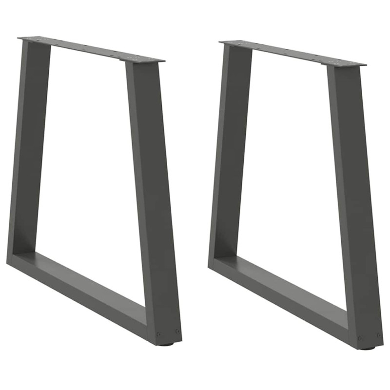Picioare de masă în formă de V, 2 buc., antracit, 70x(72-73,3) cm, oțel - WOODBB2452 Picioare de masă în formă de V, 2 buc., antracit, 70x(72-73,3) cm, oțel - WOODBB2452
