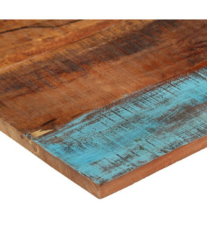 Blat masă rustic din lemn masiv reciclat, dreptunghiulară, 70x90 cm
