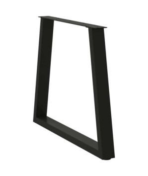 Picioare de masă în formă de V, 2 buc., negru, 80x(72-73,3) cm, oțel - WOODBB2454